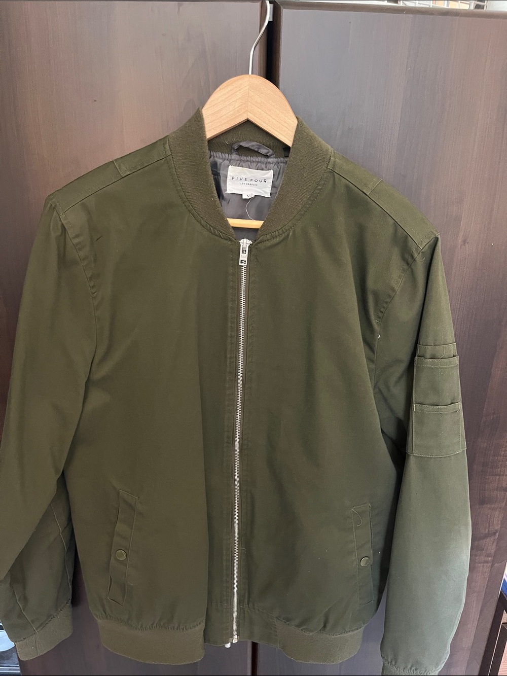 Five Four Olive Green Bomber Jacket